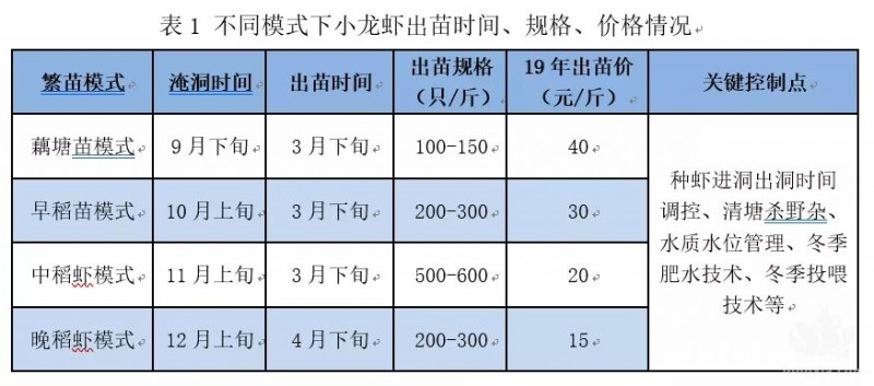 小龙虾如何出早苗、出大苗？