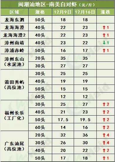 虾价行情 | 全线上涨！白虾价格开始冲刺冬至了吗？