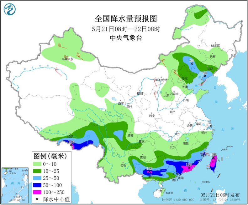 暴雨黄色预警：华南今日强降雨持续