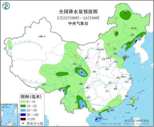 东北地区等地多阵雨天气 西南地区华南等地将有降水过程