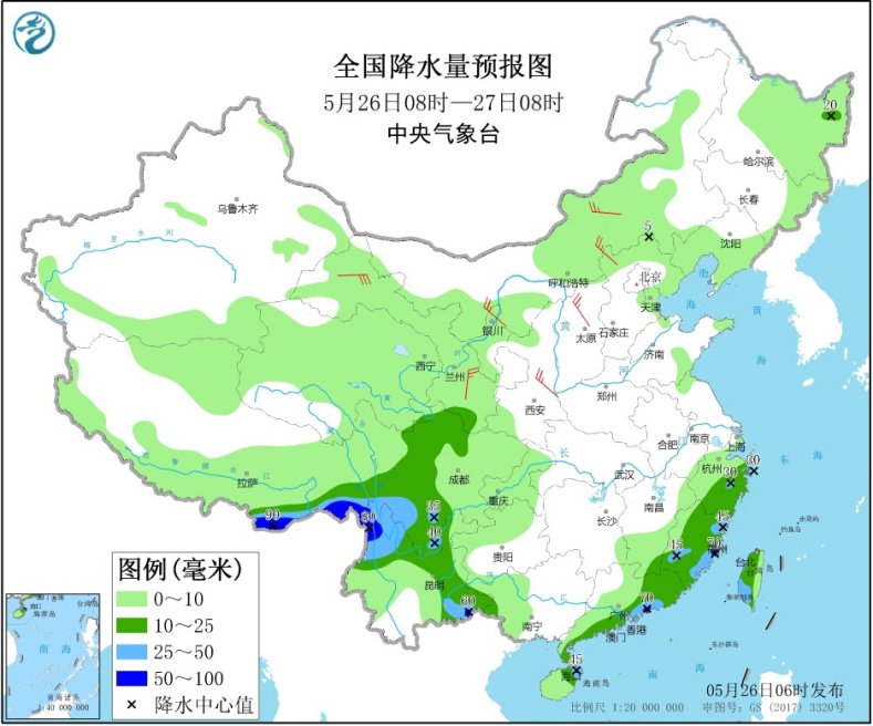 暴雨蓝色预警解除 西藏云南等地仍有较强降雨