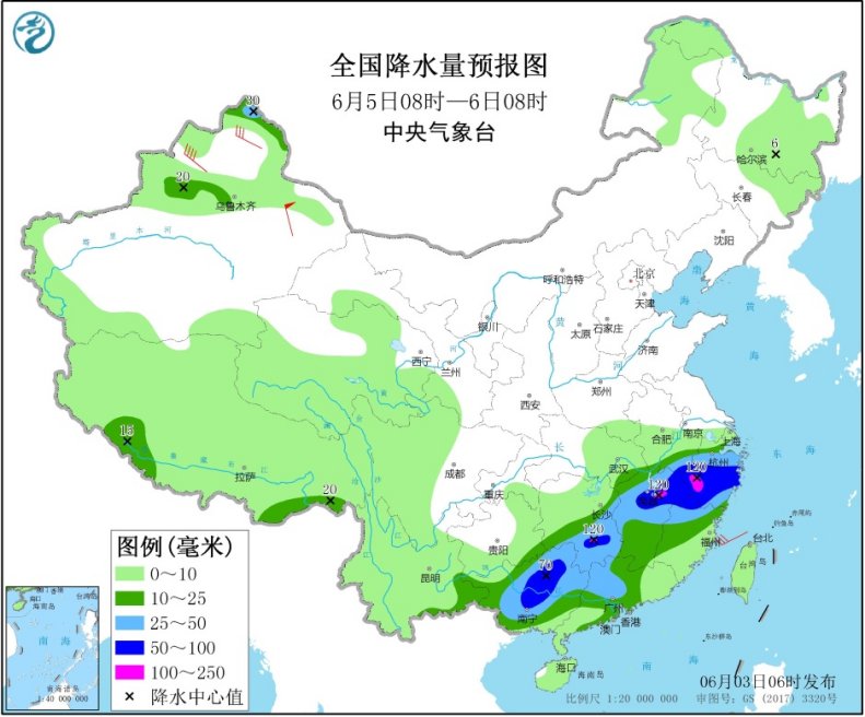 江南等地强降雨一发不可收拾 华北黄淮水少温高