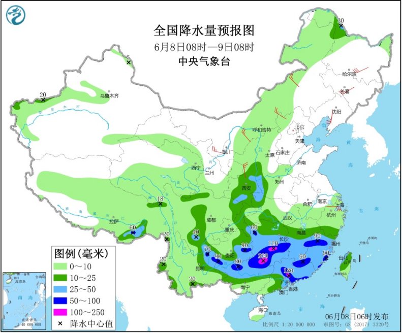 桂北暴雨区重叠度高 京津冀内蒙古气温将破37℃