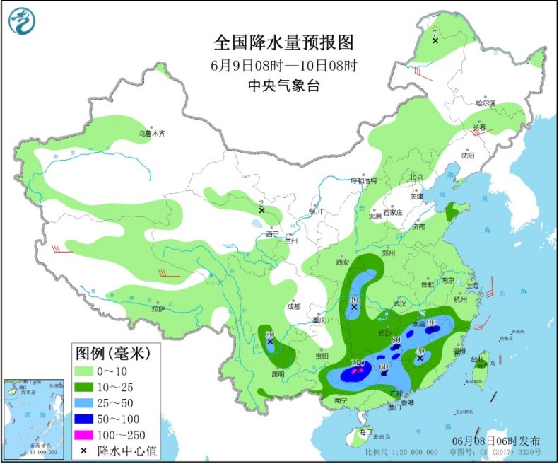 桂北暴雨区重叠度高 京津冀内蒙古气温将破37℃