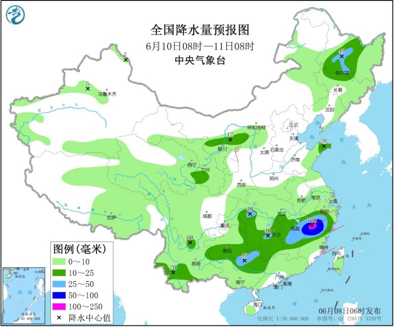 桂北暴雨区重叠度高 京津冀内蒙古气温将破37℃