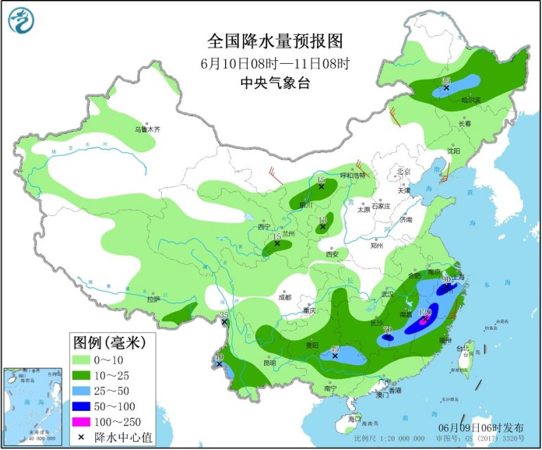 暴雨黄色预警持续 江南华南等地仍将有强降雨