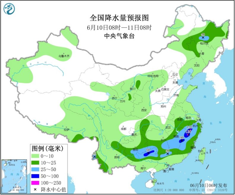 江南东部等地仍有较强降雨 东北华北等地多阵雨或雷阵雨