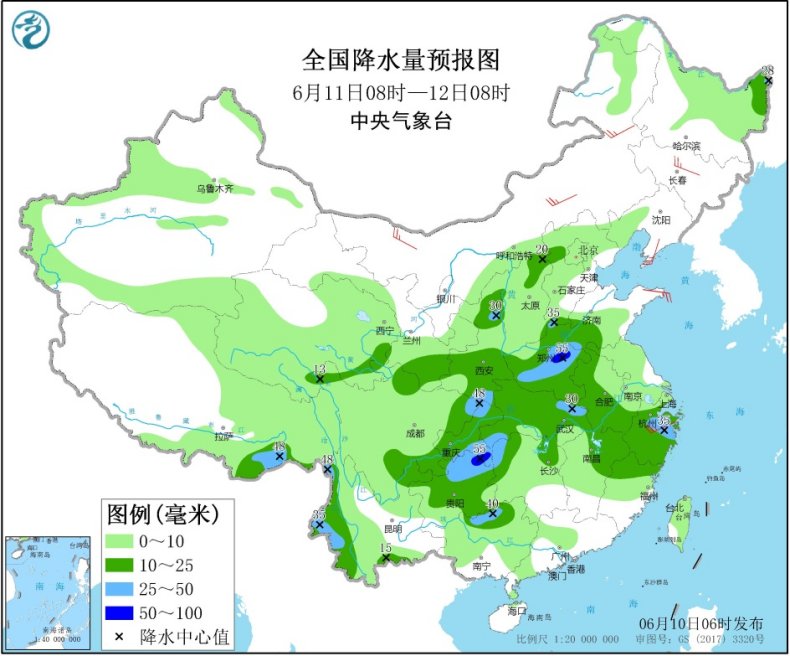 江南东部等地仍有较强降雨 东北华北等地多阵雨或雷阵雨