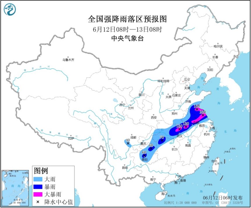 强降雨占据贵州湖北至黄淮一带 今年第2号台风即将面世