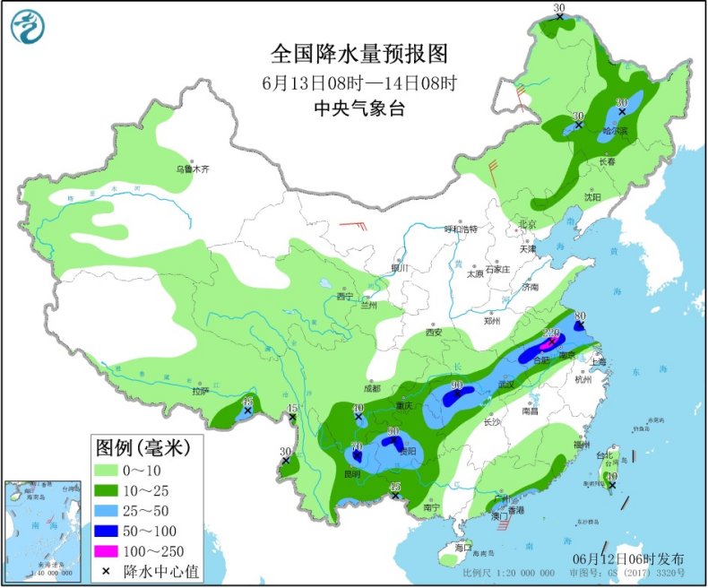 强降雨占据贵州湖北至黄淮一带 今年第2号台风即将面世