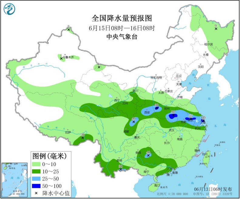 贵州江汉至沿淮一线有强降雨 东北地区华北将有强对流