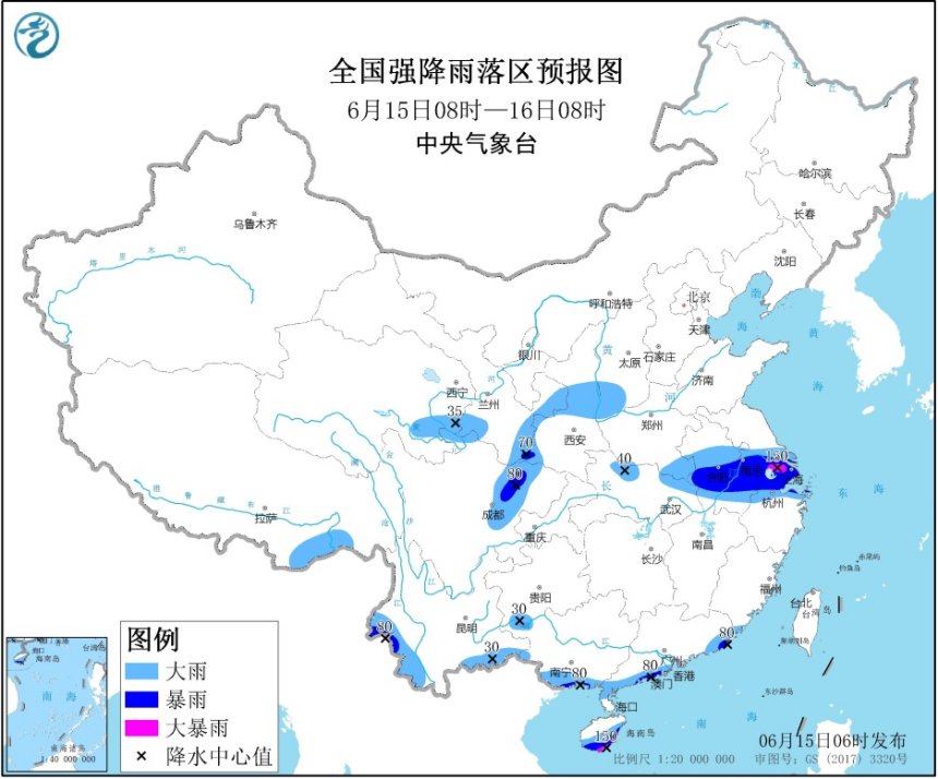 江淮江汉四川盆地有强降雨 华北江南等地有高温天气