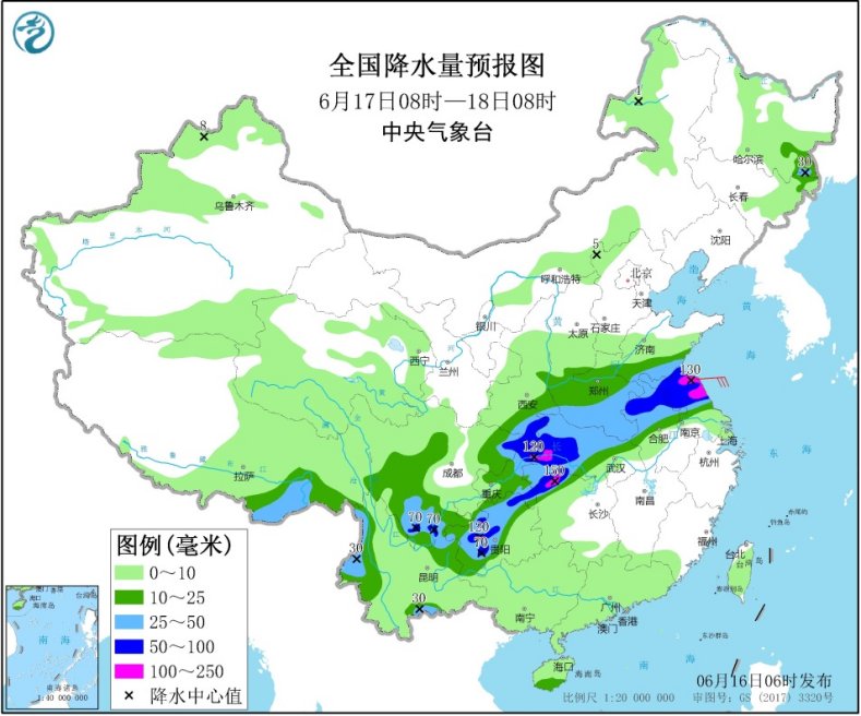 四川盆地陕西南部黄淮江淮等地有强降雨 华北江南等地高温天气持续