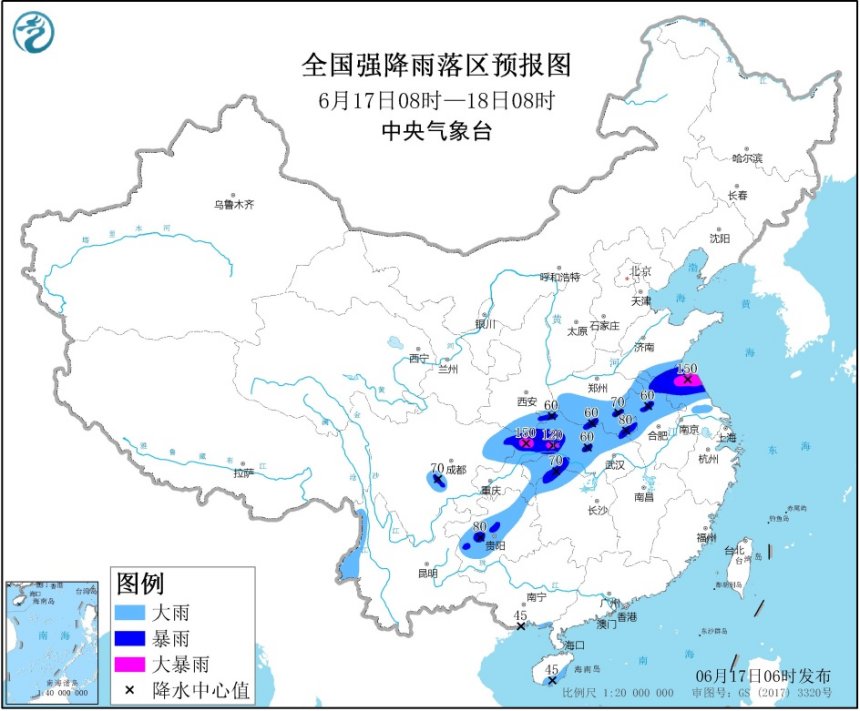 四川盆地黄淮江淮等地有强降雨 江南等地高温天气持续