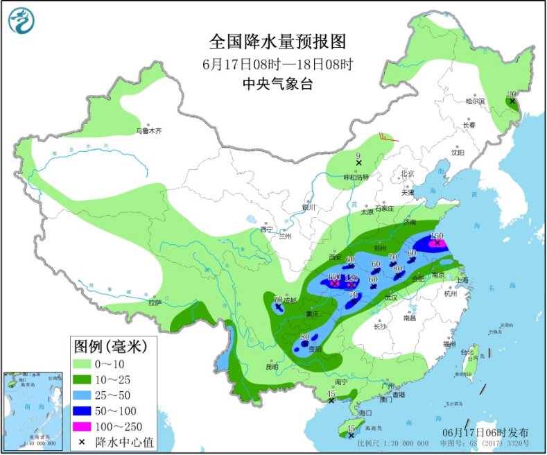 四川盆地黄淮江淮等地有强降雨 江南等地高温天气持续