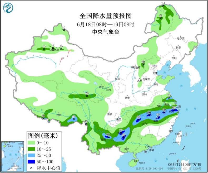 四川盆地黄淮江淮等地有强降雨 江南等地高温天气持续