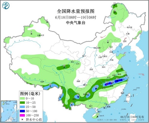 长江中下游地区将现持续性降雨 东北及青藏高原需警惕强对流