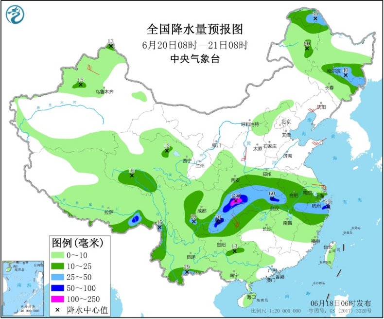 长江中下游地区将现持续性降雨 东北及青藏高原需警惕强对流