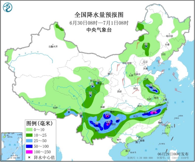 江南北部有强降雨 华北黄淮东北地区多对流性天气