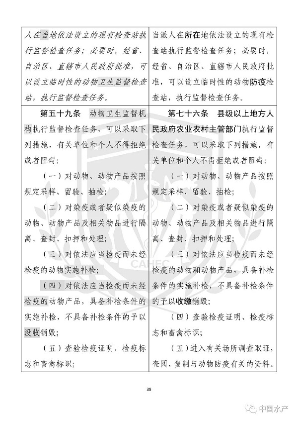 《中华人民共和国动物防疫法》修改前后对照表