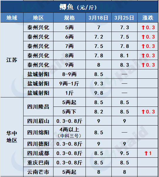 鱼价行情 | 疫情+天气影响，全国各地鱼价情况如何？