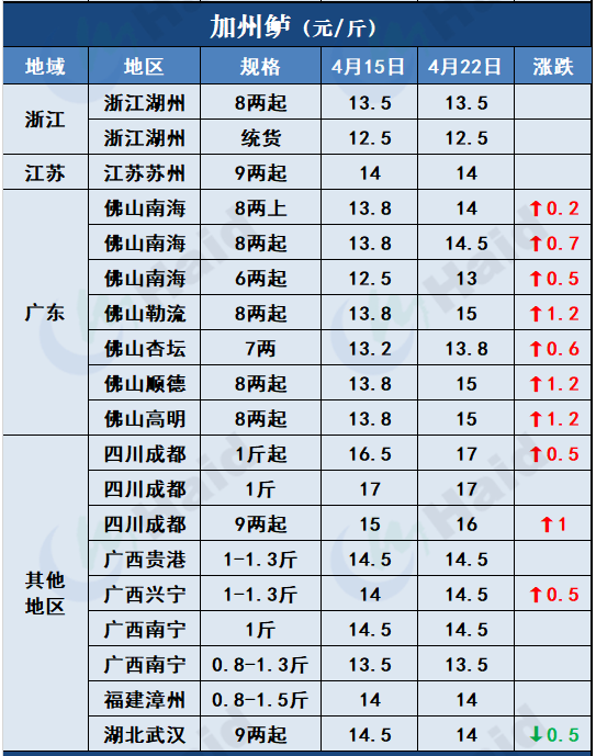 鱼价行情 | 生鱼止跌转涨！其他品种鱼价格是趋稳还是上涨？