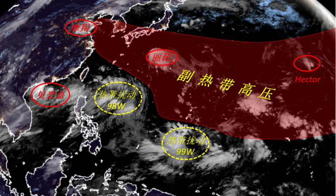 六个风暴齐聚西北太平洋，菲律宾东部的台风胚胎恐又将影响华东