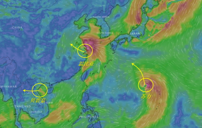 “温比亚”成为近一个月来第三个登陆上海的台风，近期要密切关注19号台风苏力
