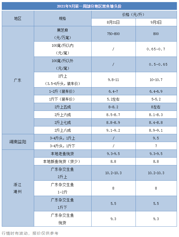 大黑鱼抢手，最高10.6元/斤！中小鱼难销！成鱼价格波动频繁，朝苗不如去年好卖