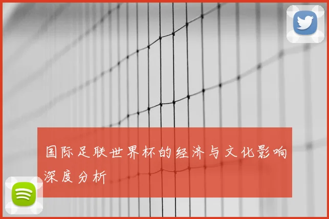 国际足联世界杯的经济与文化影响深度分析
